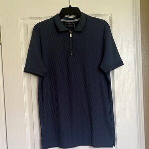 Cactus‎ Man Dark Blue Polo Shirt size medium zippered